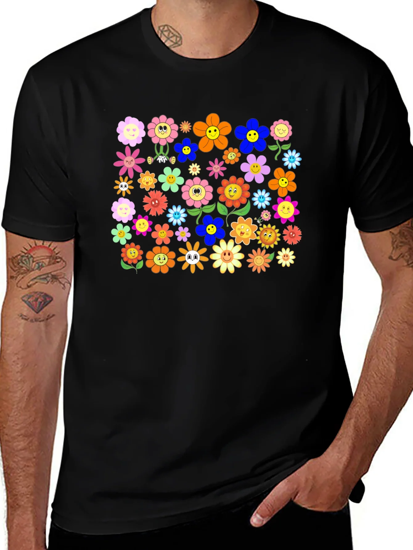 Groovy Flower Power T-Shirt - Retro Floral Tee