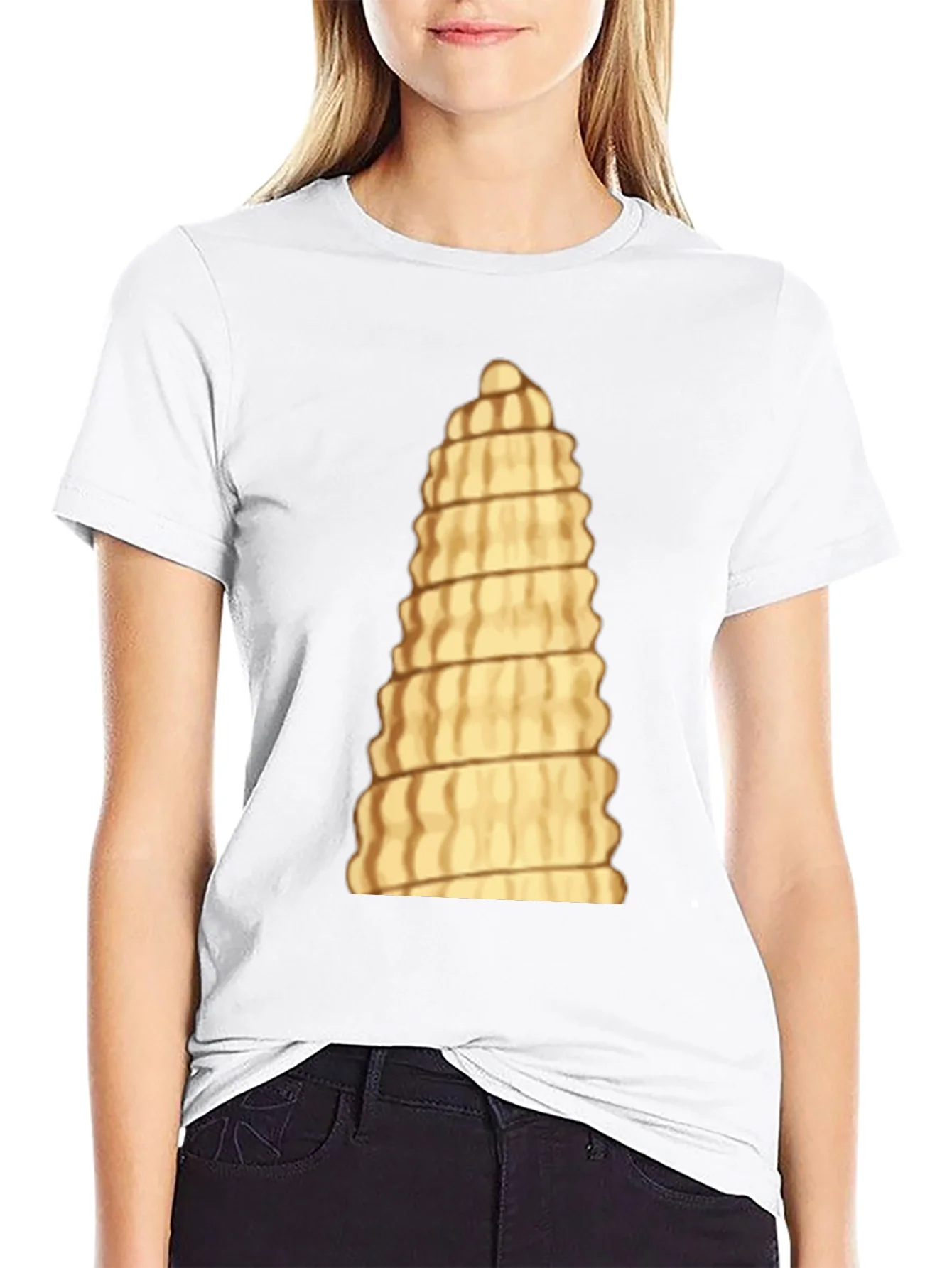 Unique Pasta Tower Black T-Shirt