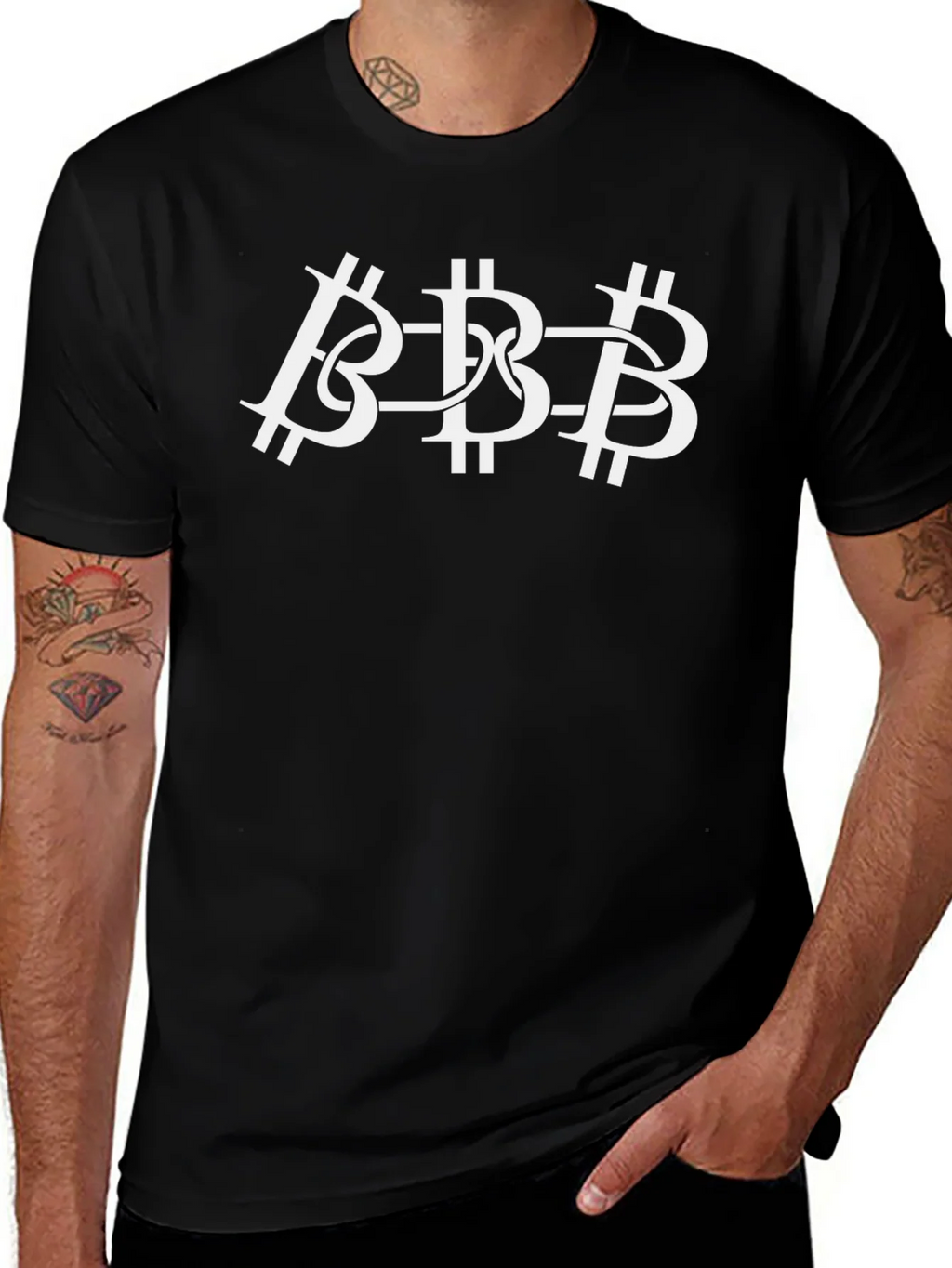 Bitcoin BBB Cryptocurrency Black T-Shirt