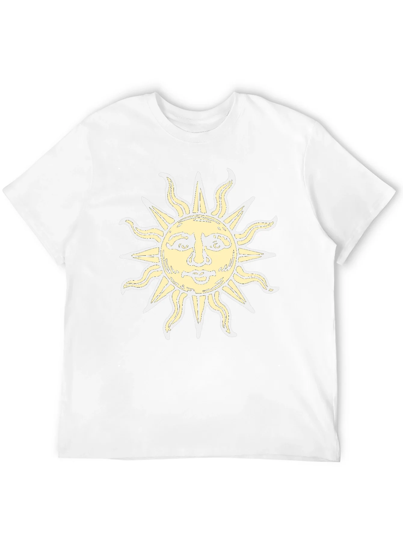Sun Face Graphic Tee - Trendy Unisex T-Shirt