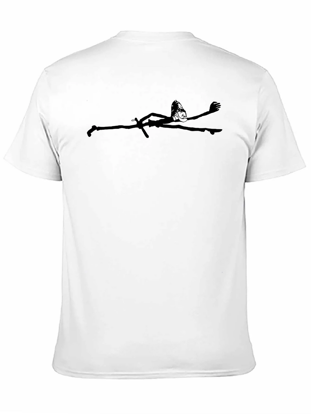 Minimalist Gymnast Graphic Black T-Shirt