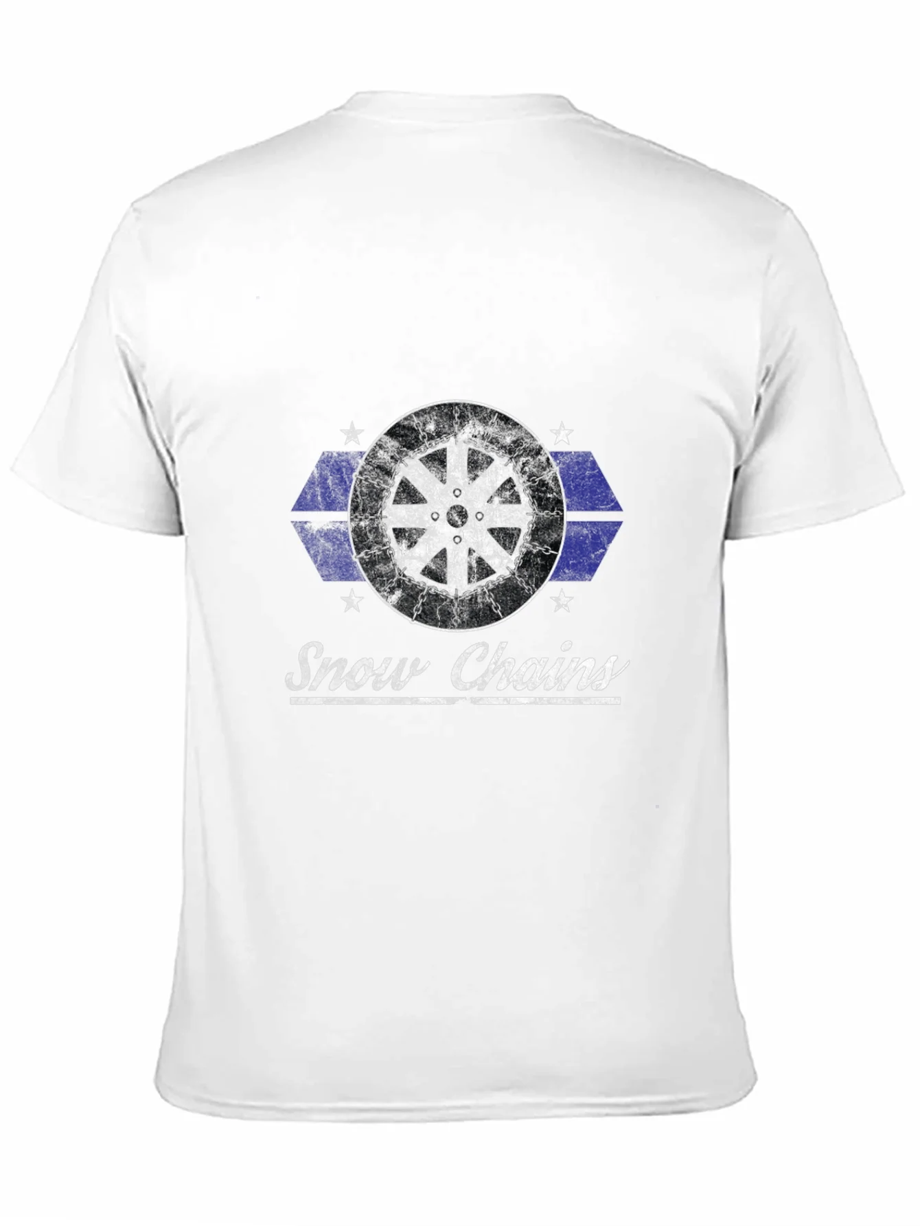 Vintage Snow Chains Graphic T-Shirt - Black