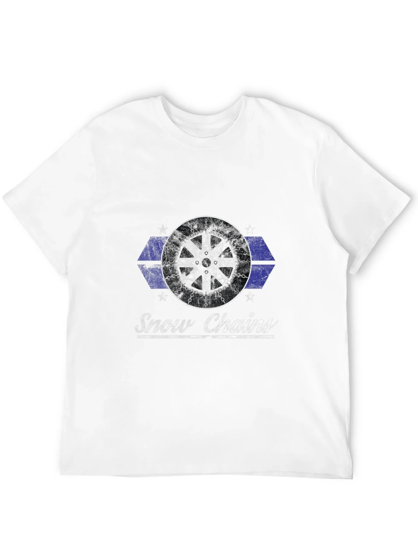 Vintage Snow Chains Graphic T-Shirt - Black