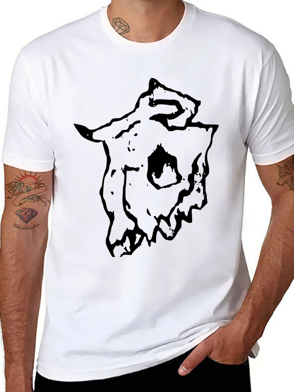 Dark Skull Graphic Tee - Mens Black T-Shirt