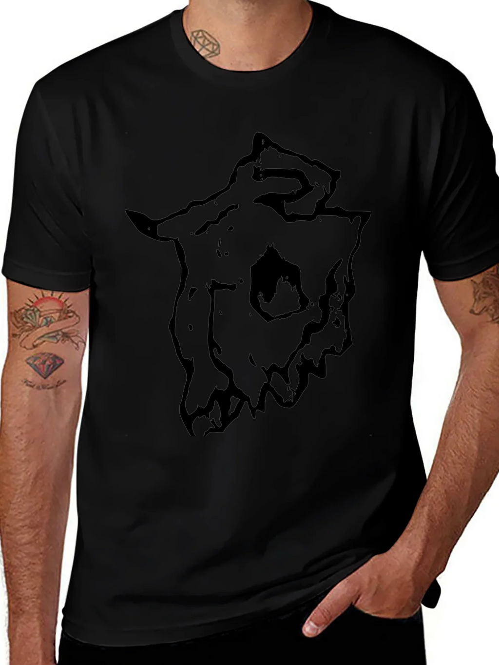 Dark Skull Graphic Tee - Mens Black T-Shirt