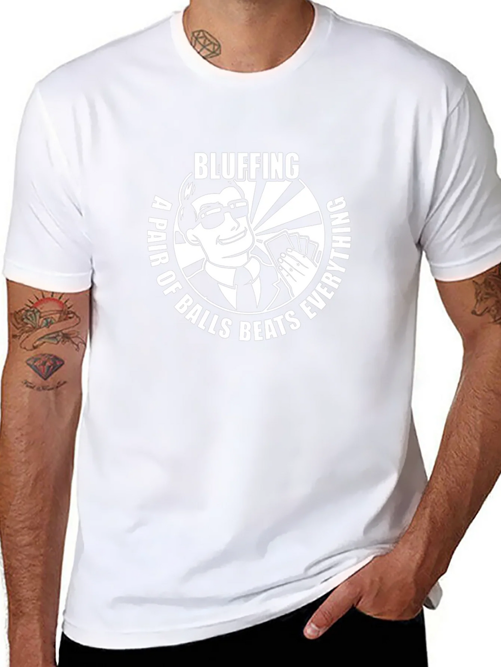 Bluffing T-Shirt: A Pair Beats Everything!