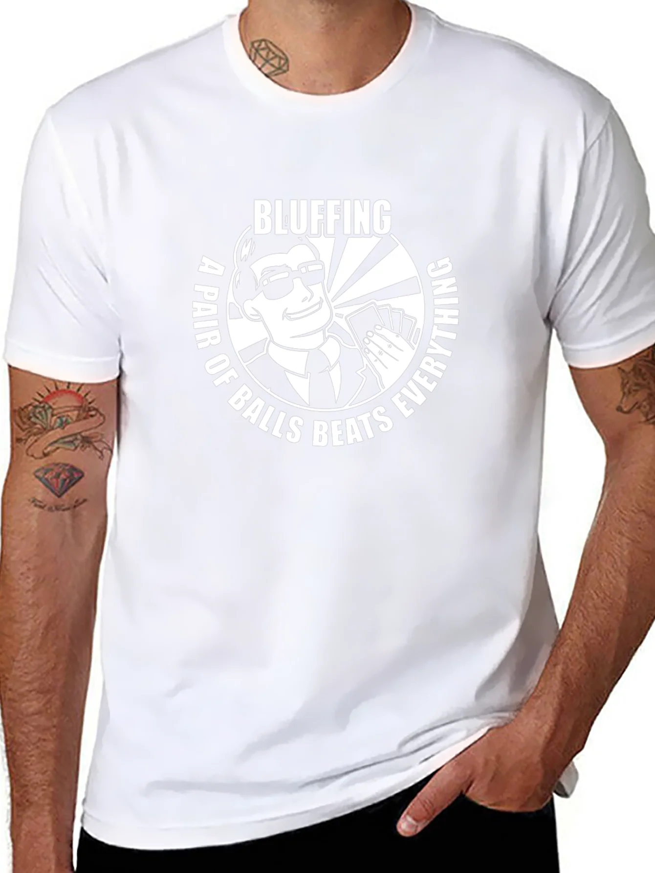 Bluffing T-Shirt: A Pair Beats Everything!
