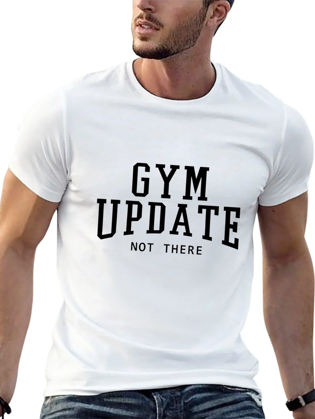 Gym Update - Not There Black T-Shirt