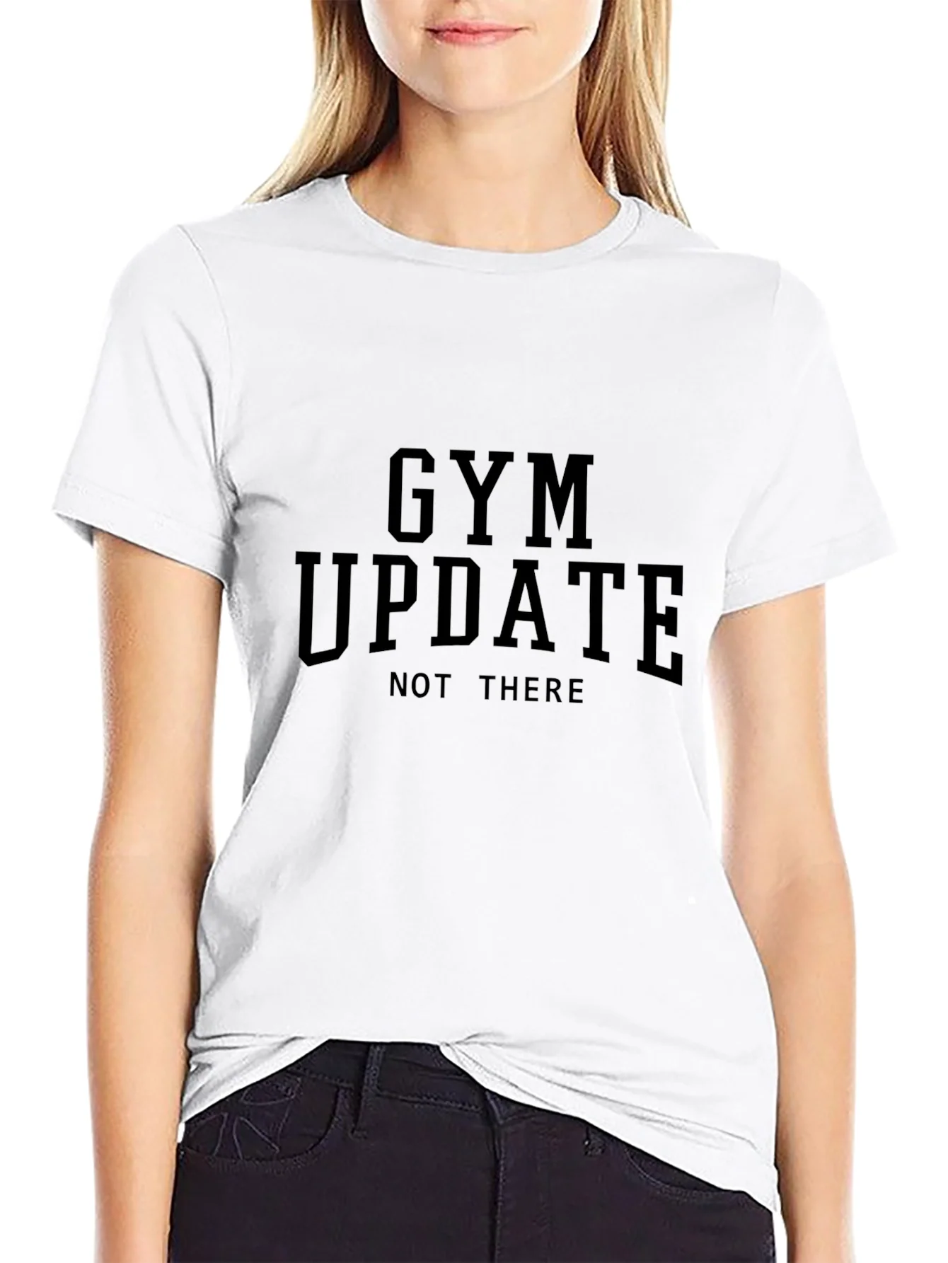 Gym Update - Not There Black T-Shirt
