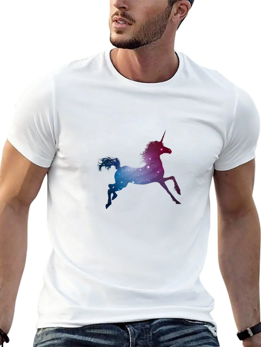Unicorn Galaxy Black T-Shirt