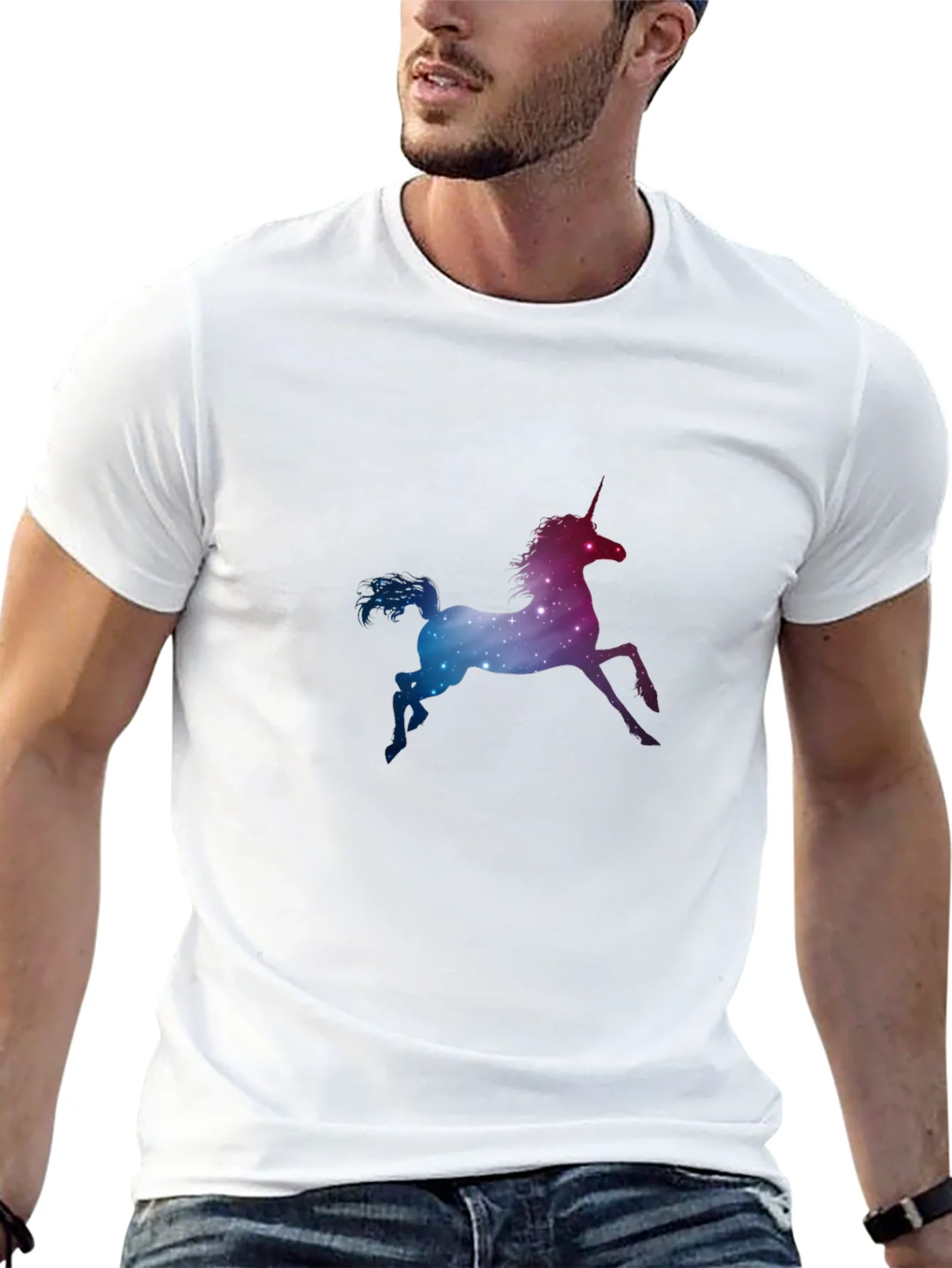 Unicorn Galaxy Black T-Shirt
