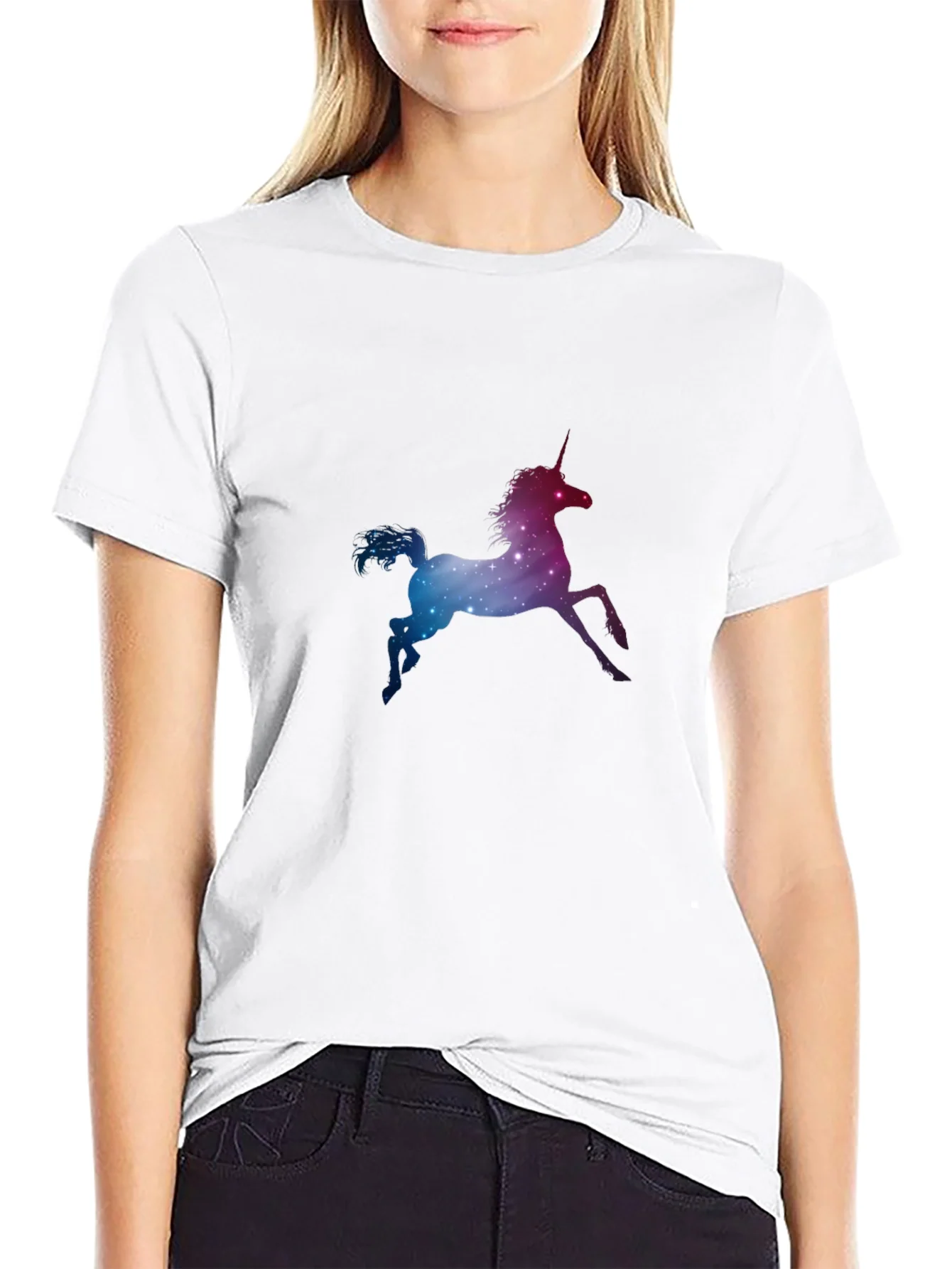 Unicorn Galaxy Black T-Shirt