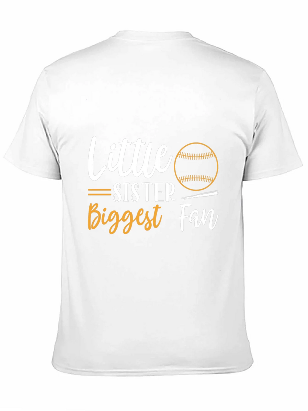 Little Sister Baseball Fan Black T-Shirt