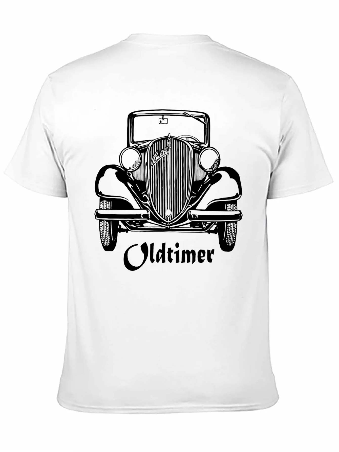 Vintage Car Graphic Tee - Oldtimer Black T-Shirt