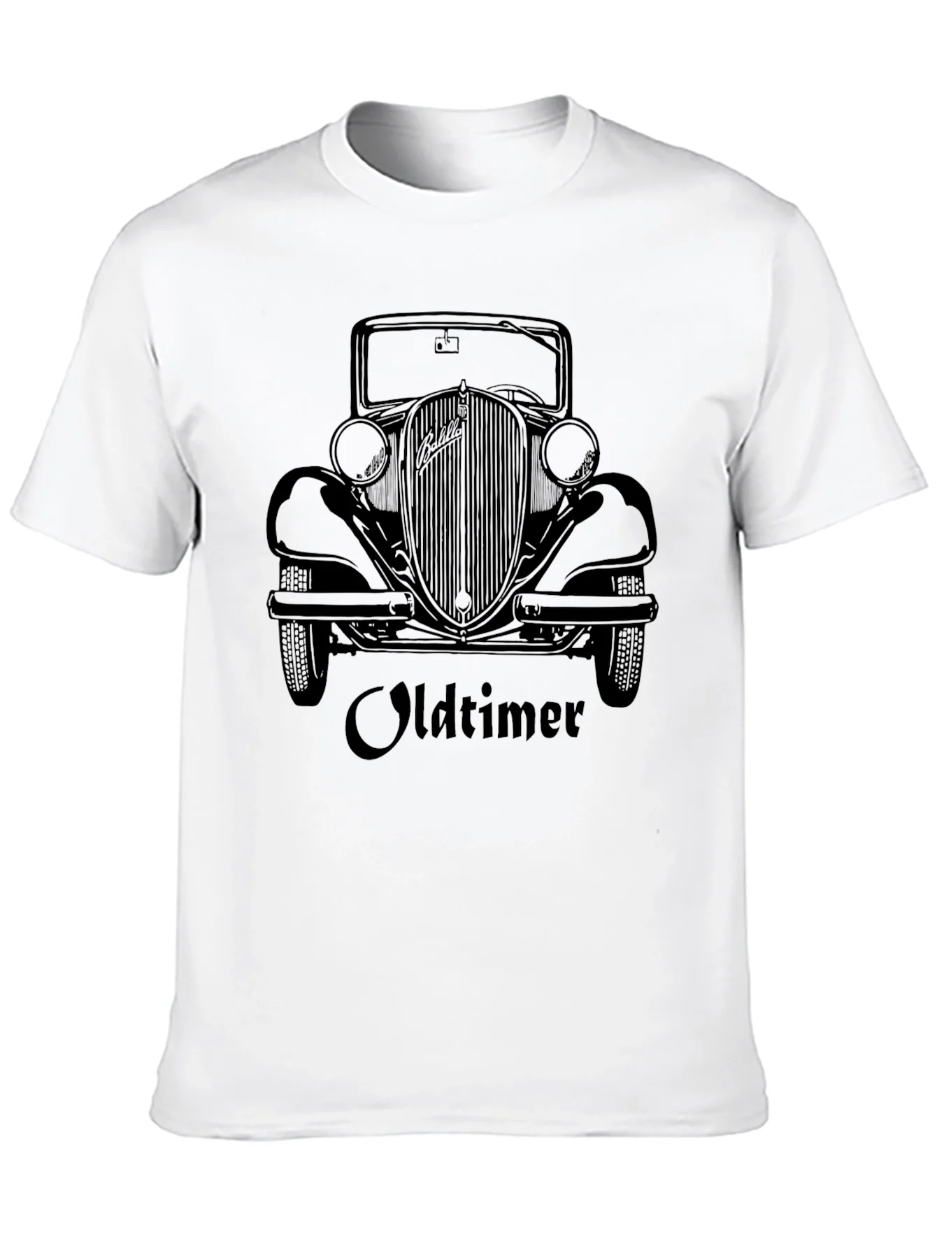 Vintage Car Graphic Tee - Oldtimer Black T-Shirt