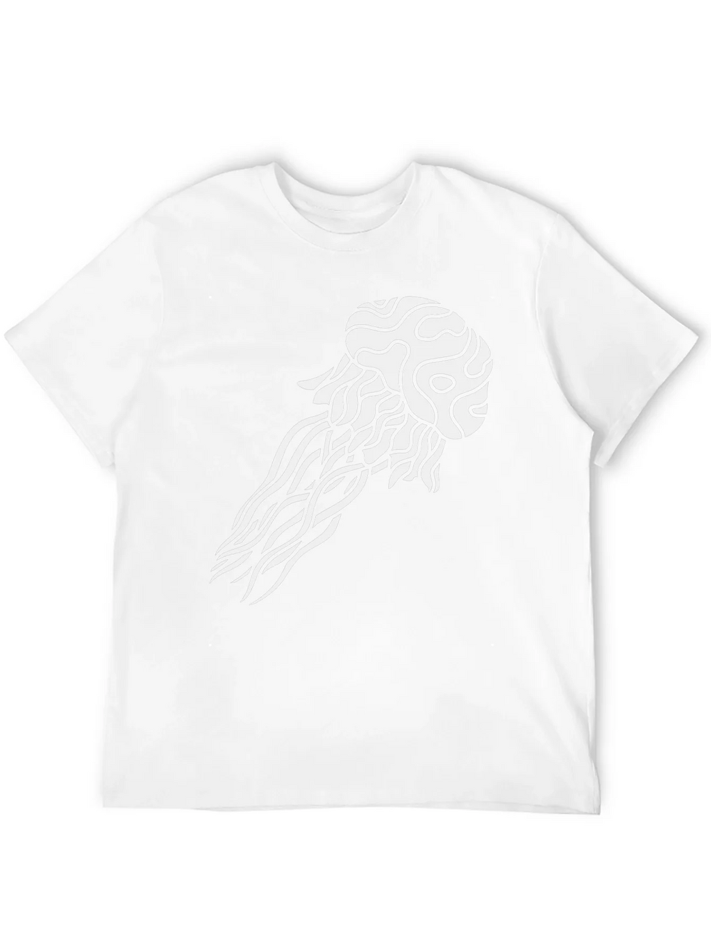 Jellyfish Graphic Tee - Black Cotton Casual T-Shirt