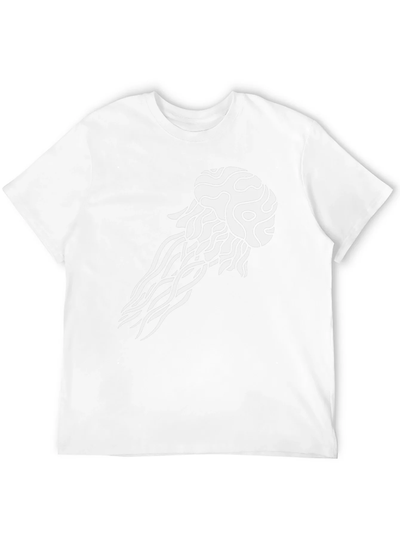 Jellyfish Graphic Tee - Black Cotton Casual T-Shirt