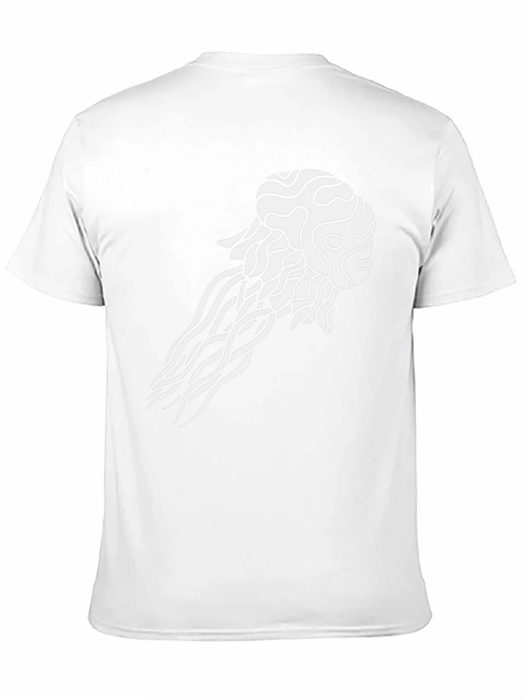 Jellyfish Graphic Tee - Black Cotton Casual T-Shirt