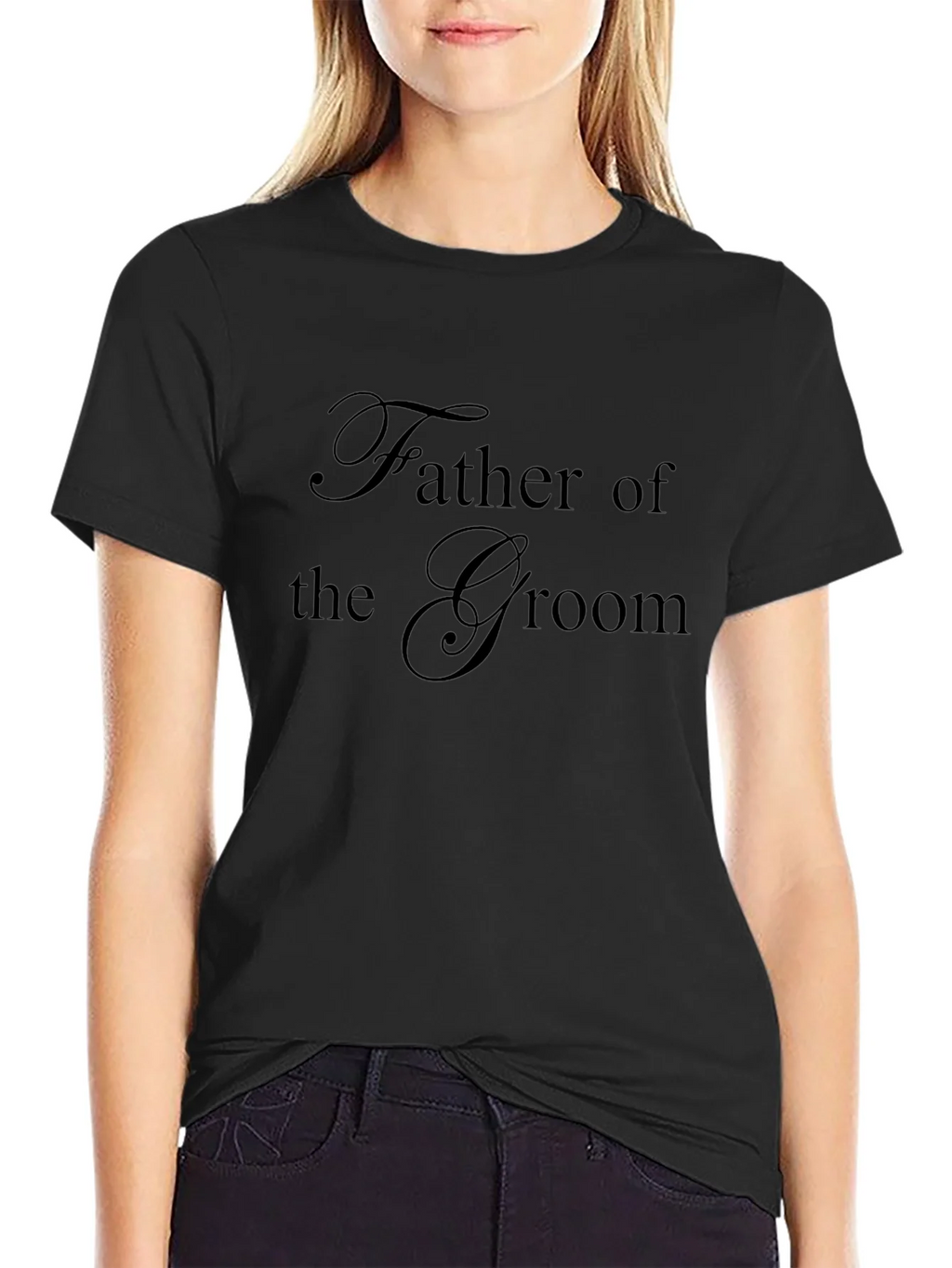 Father of the Groom Black T-Shirt