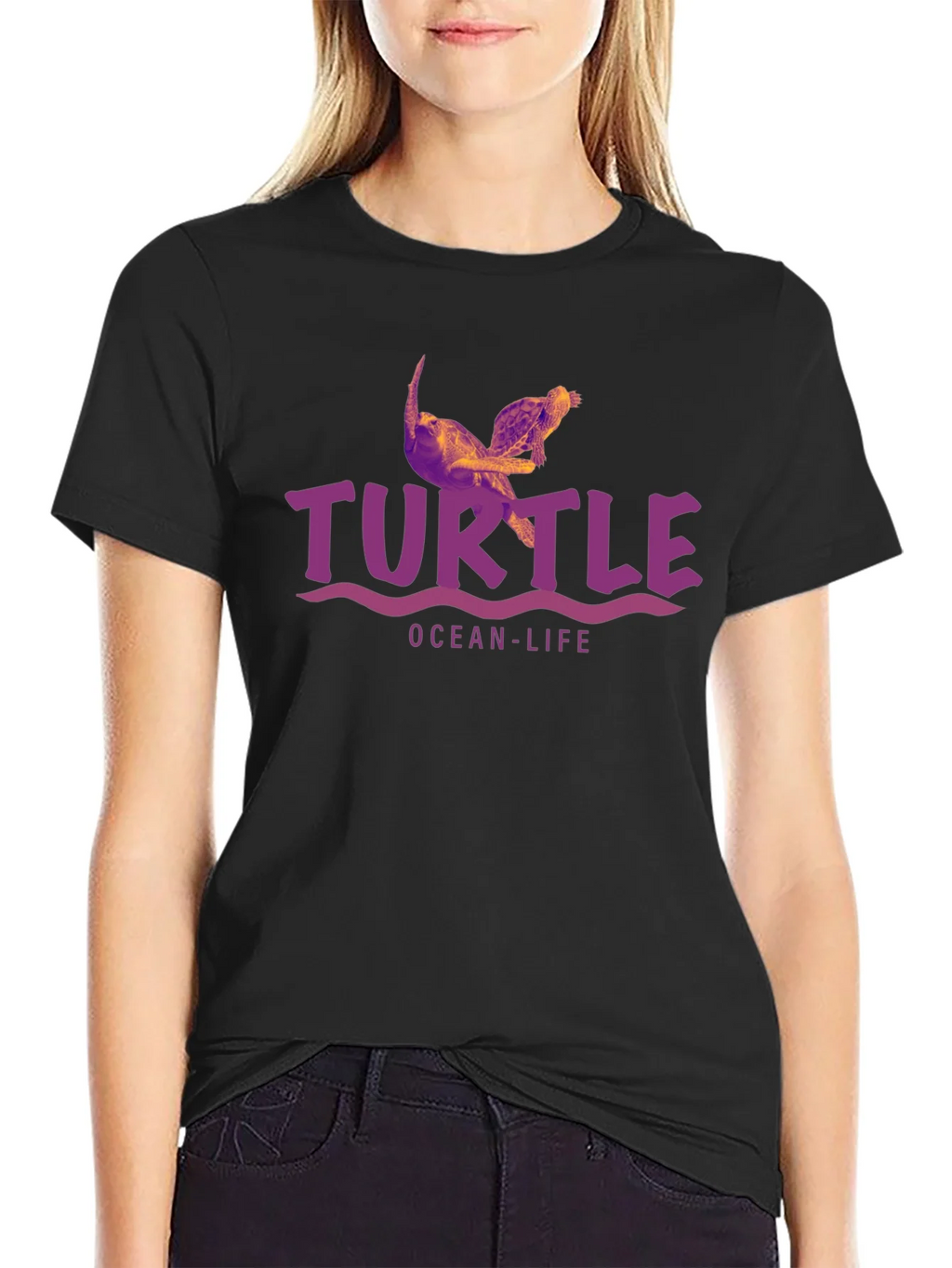 Ocean-Life Turtle Graphic Tee - Stylish and Comfortable