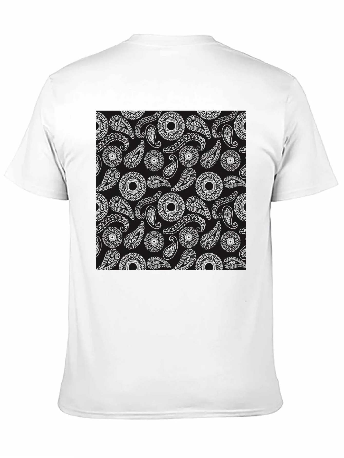 Paisley Pattern Black T-Shirt