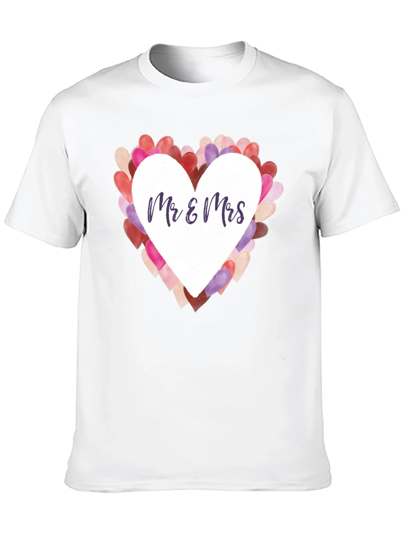 Mr. & Mrs. Heart Graphic Tee - Wedding Anniversary Gift