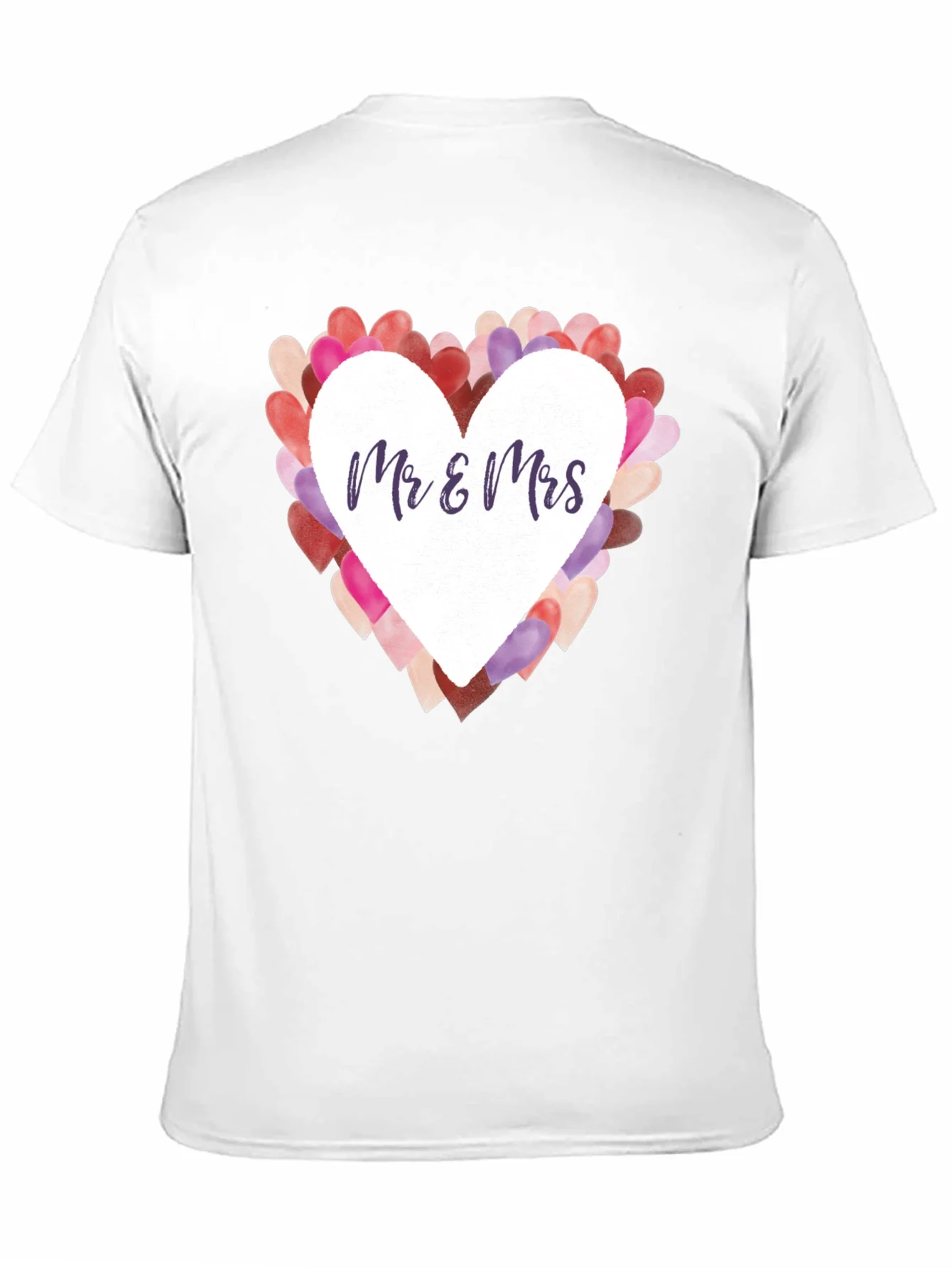 Mr. & Mrs. Heart Graphic Tee - Wedding Anniversary Gift