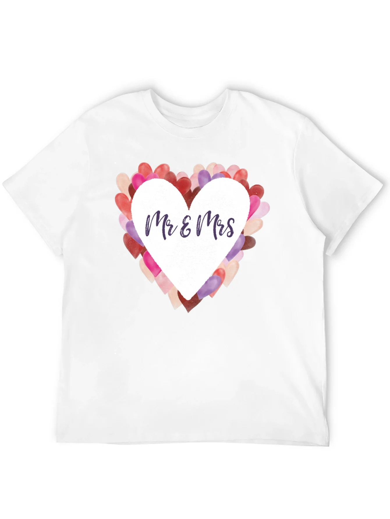 Mr. & Mrs. Heart Graphic Tee - Wedding Anniversary Gift