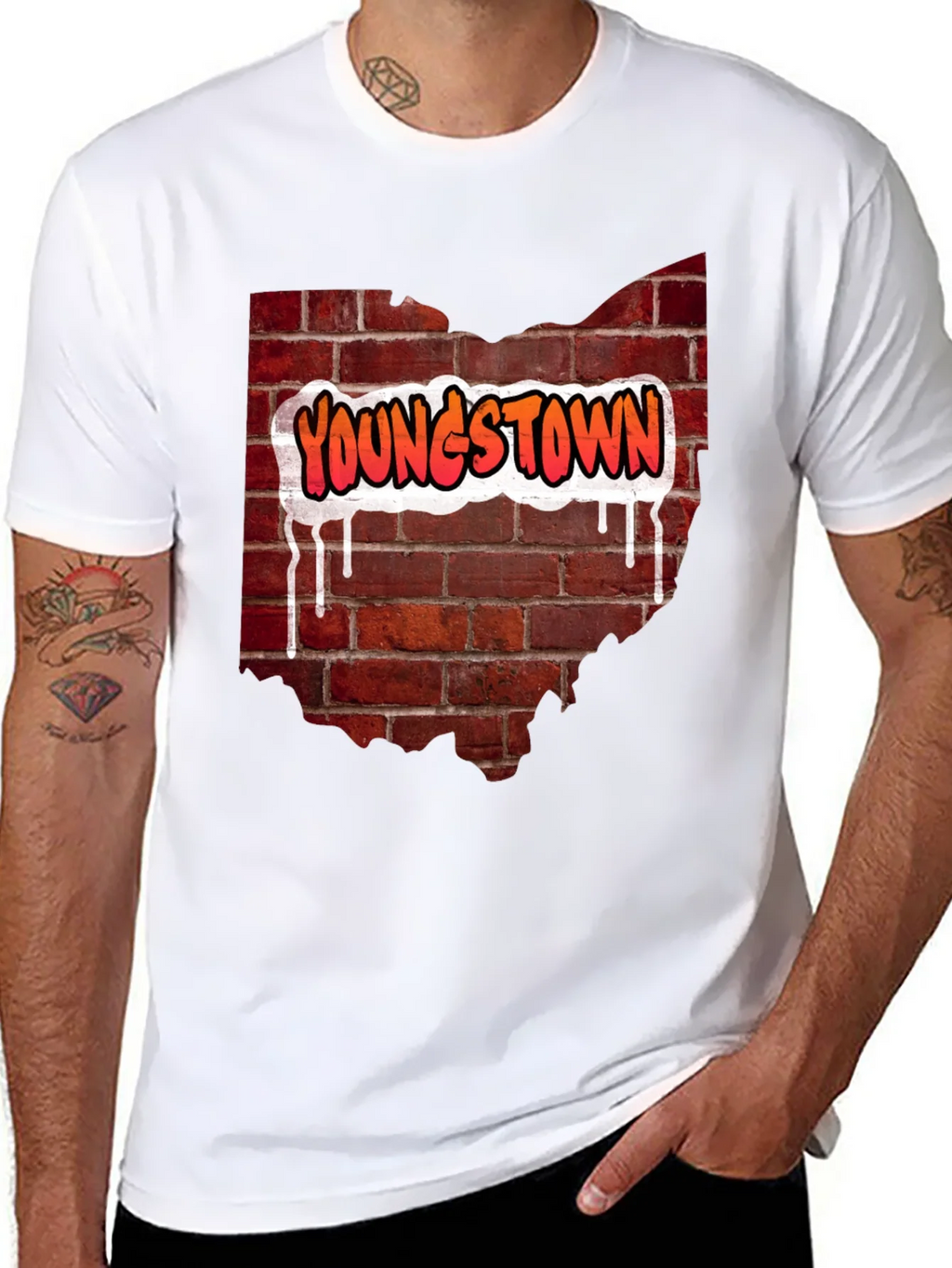 Youngstown Ohio Brick Wall T-Shirt
