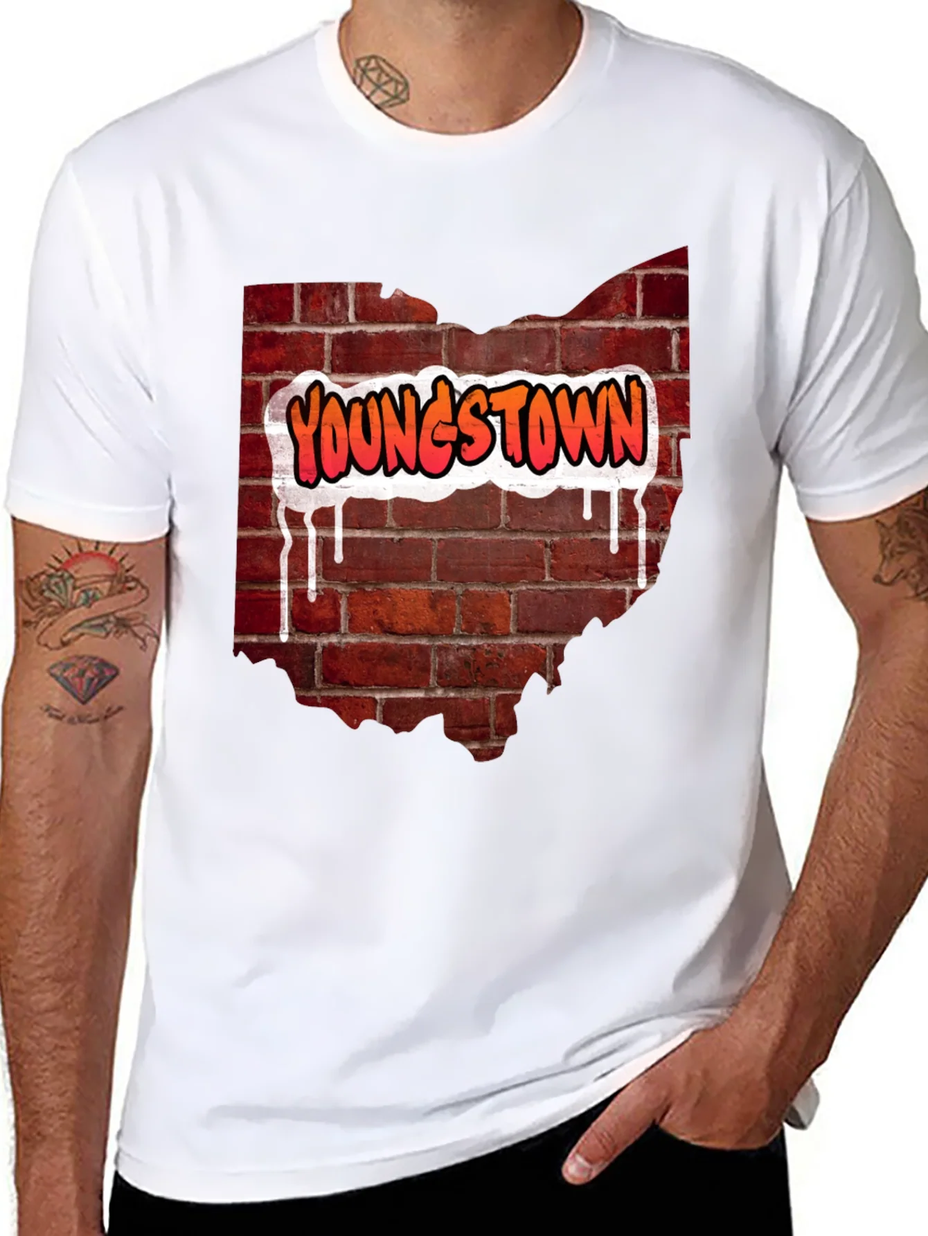 Youngstown Ohio Brick Wall T-Shirt