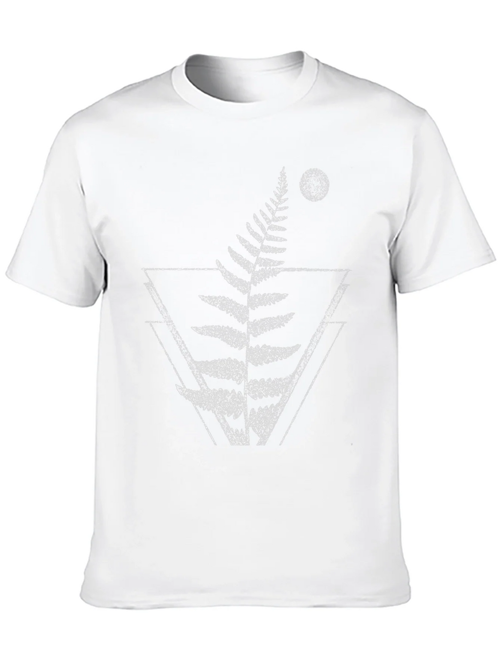 Geometric Fern Graphic Black T-Shirt