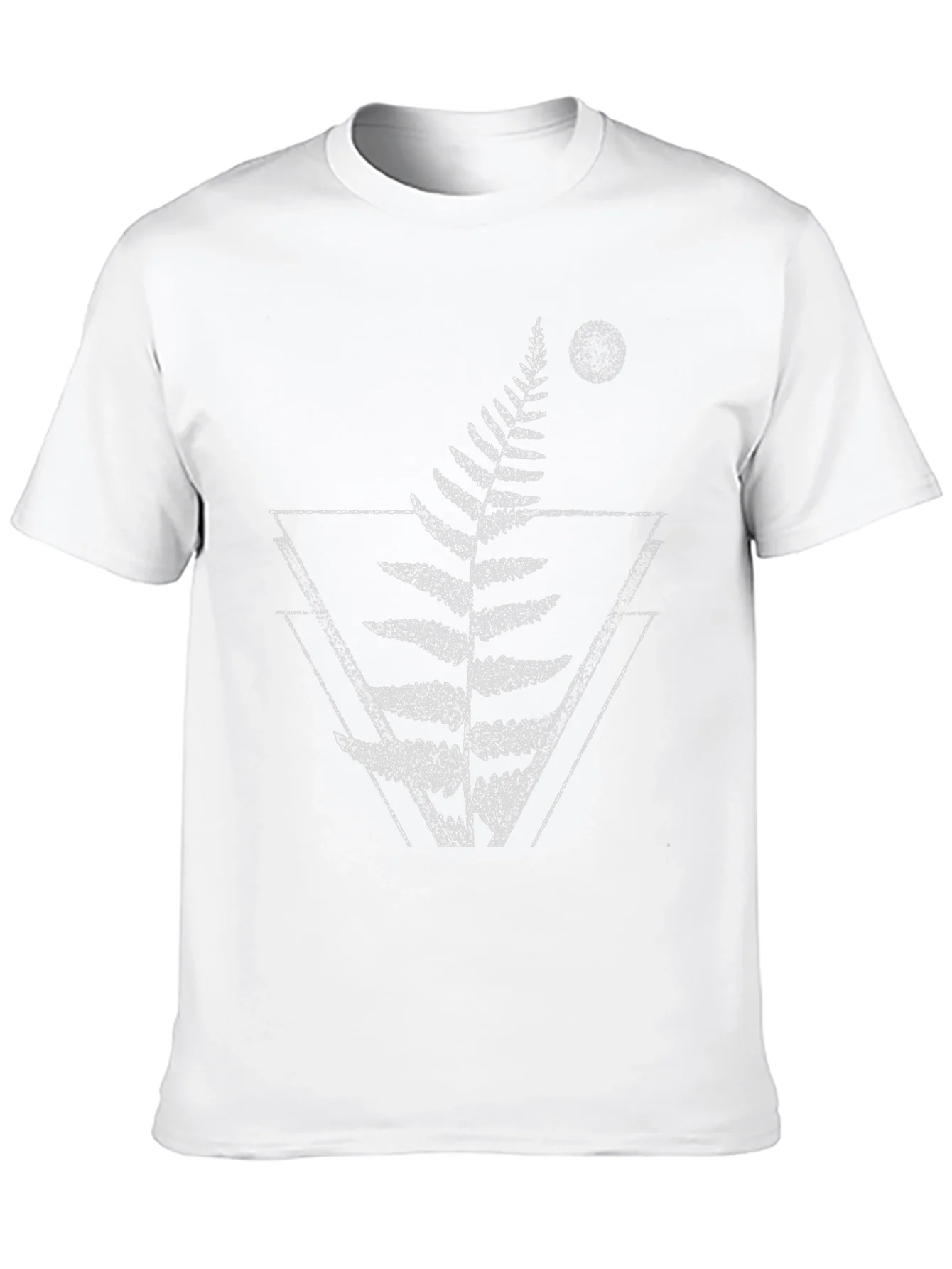 Geometric Fern Graphic Black T-Shirt