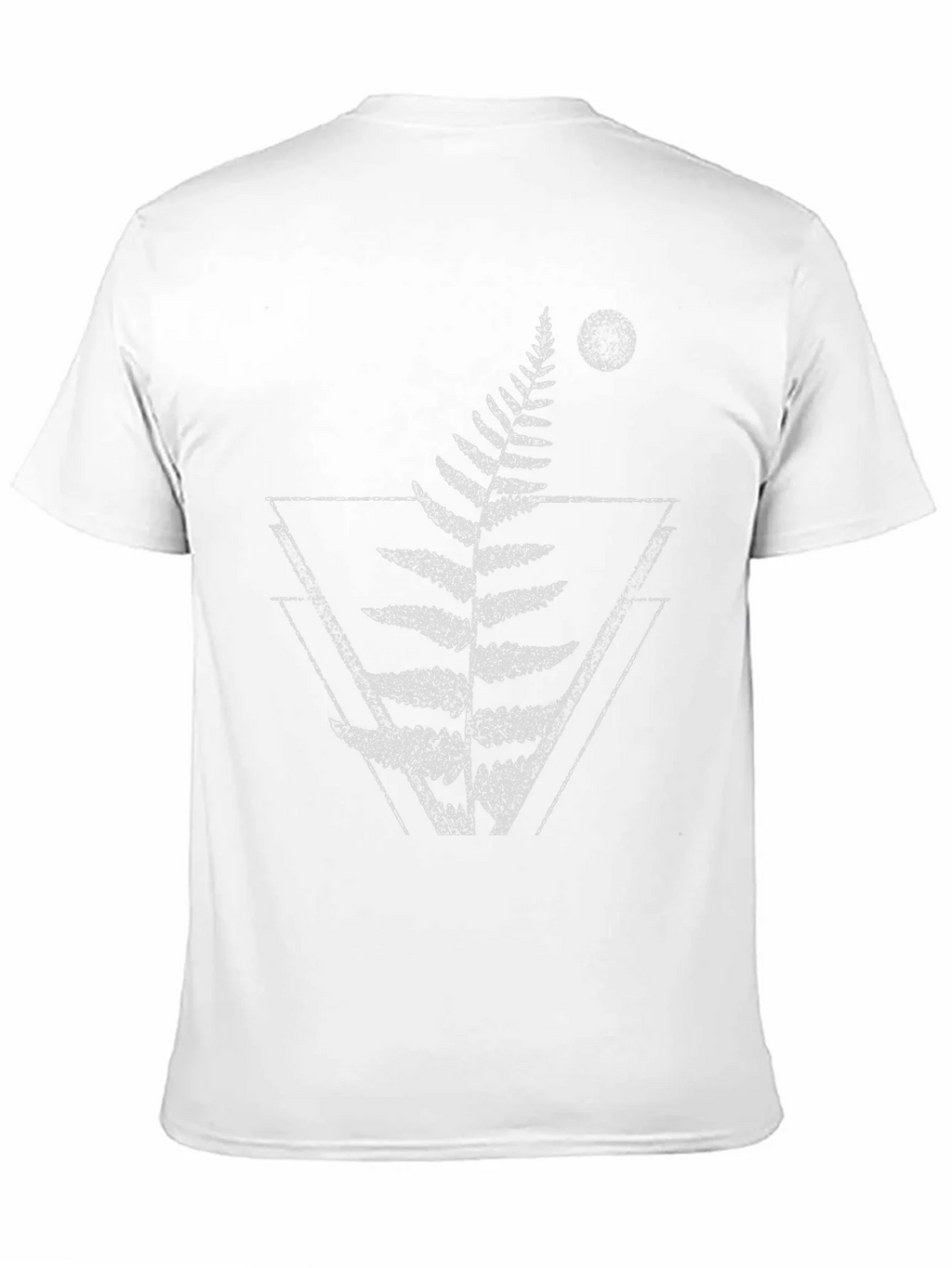 Geometric Fern Graphic Black T-Shirt