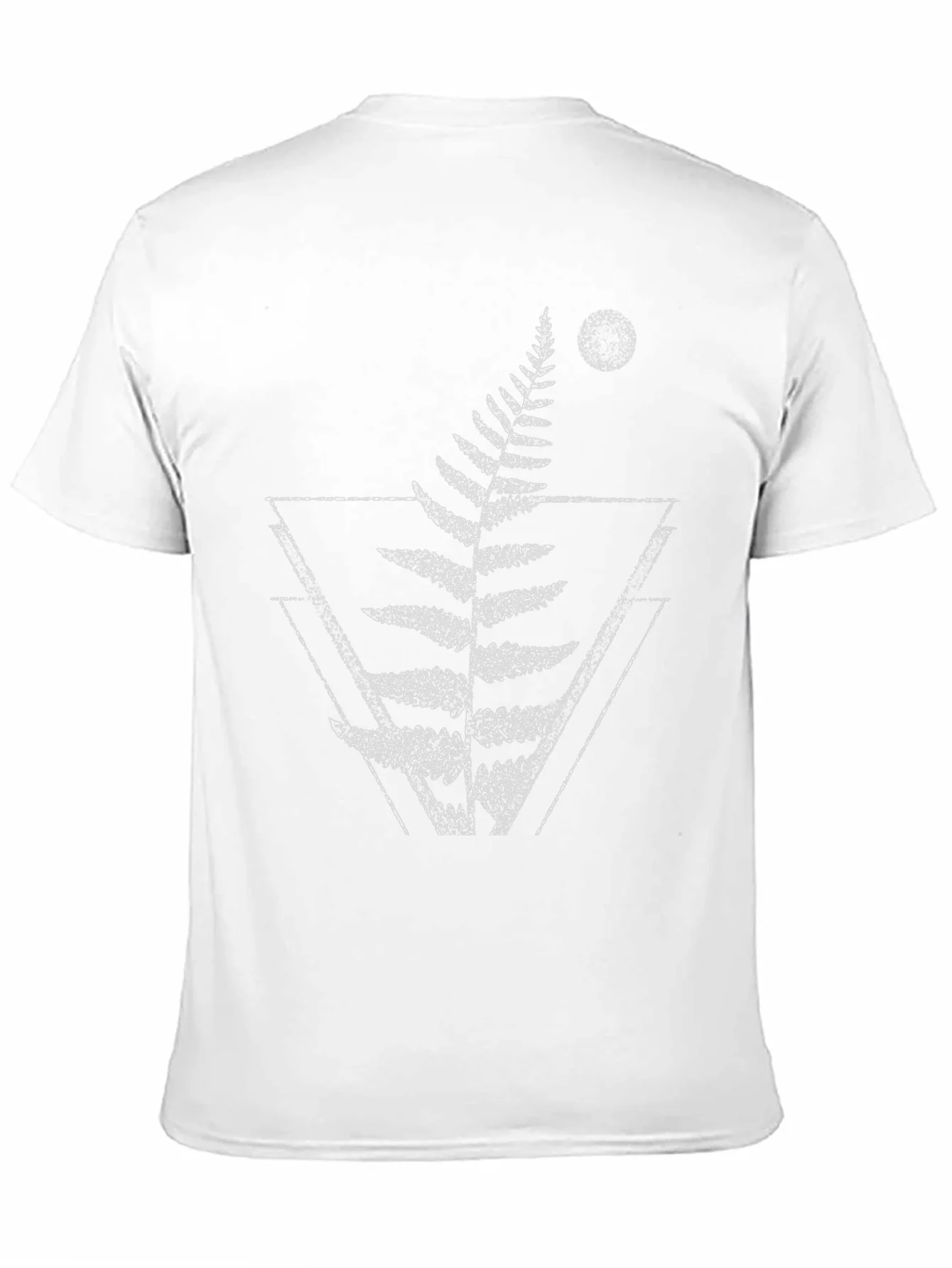 Geometric Fern Graphic Black T-Shirt