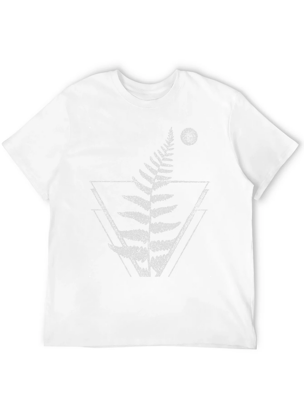 Geometric Fern Graphic Black T-Shirt