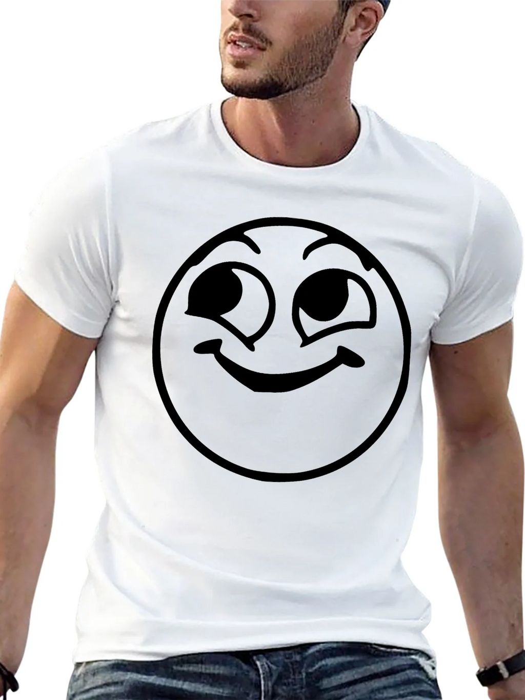 Smirking Emoji Black T-Shirt - Express Yourself!