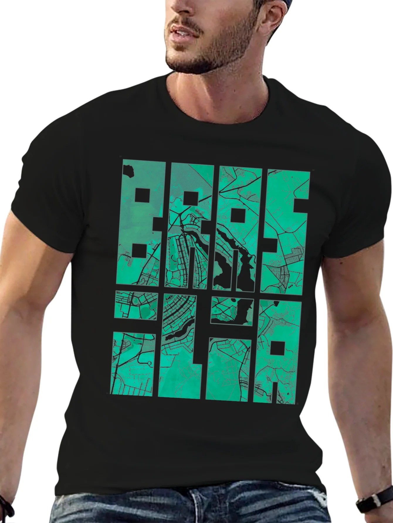 Brasilia Map T-Shirt - Stylish Cityscape Design
