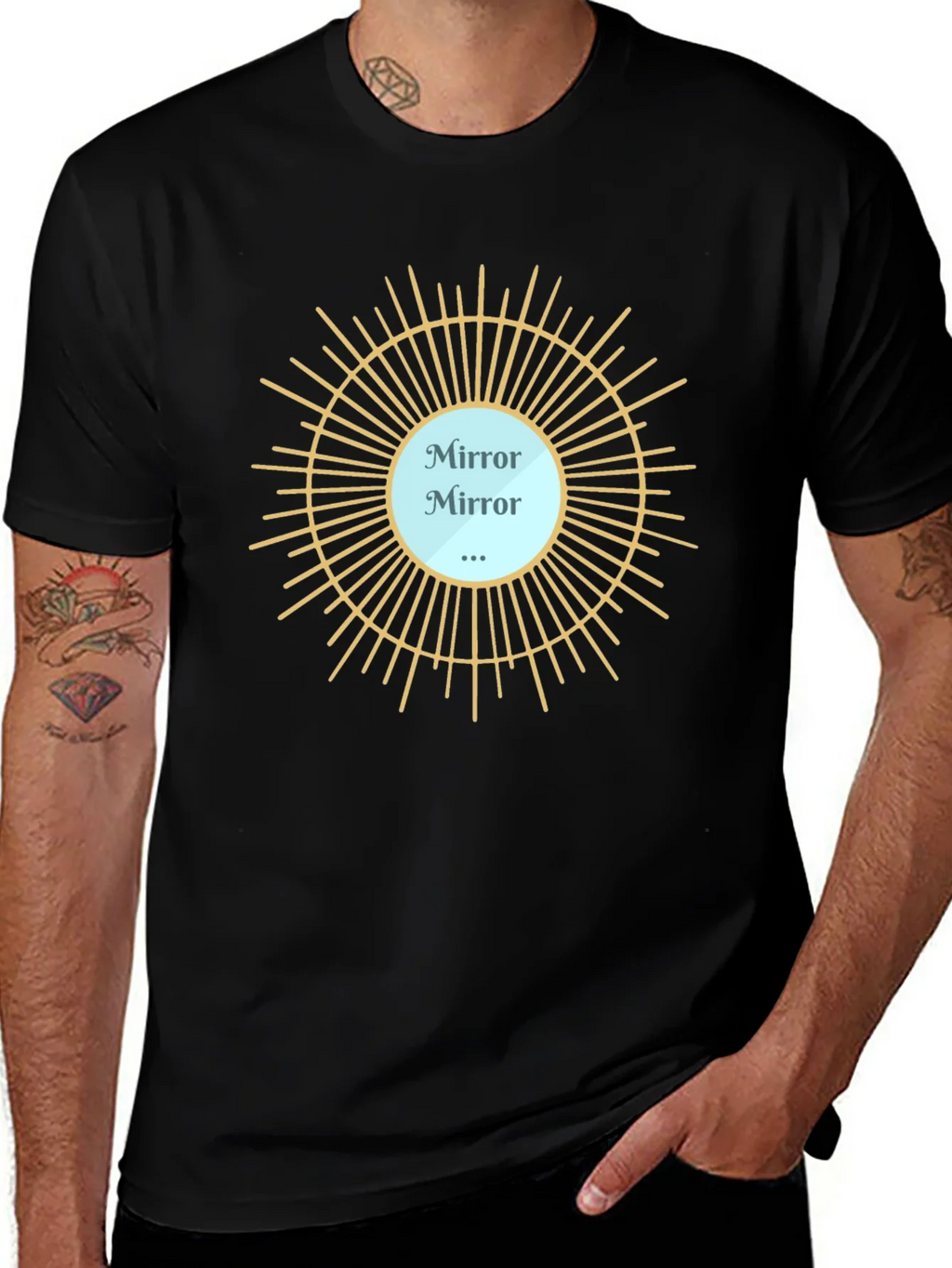Mirror Mirror T-Shirt - Stylish Black Tee