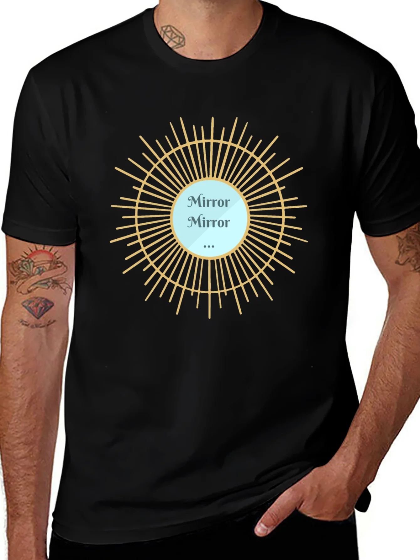 Mirror Mirror T-Shirt - Stylish Black Tee
