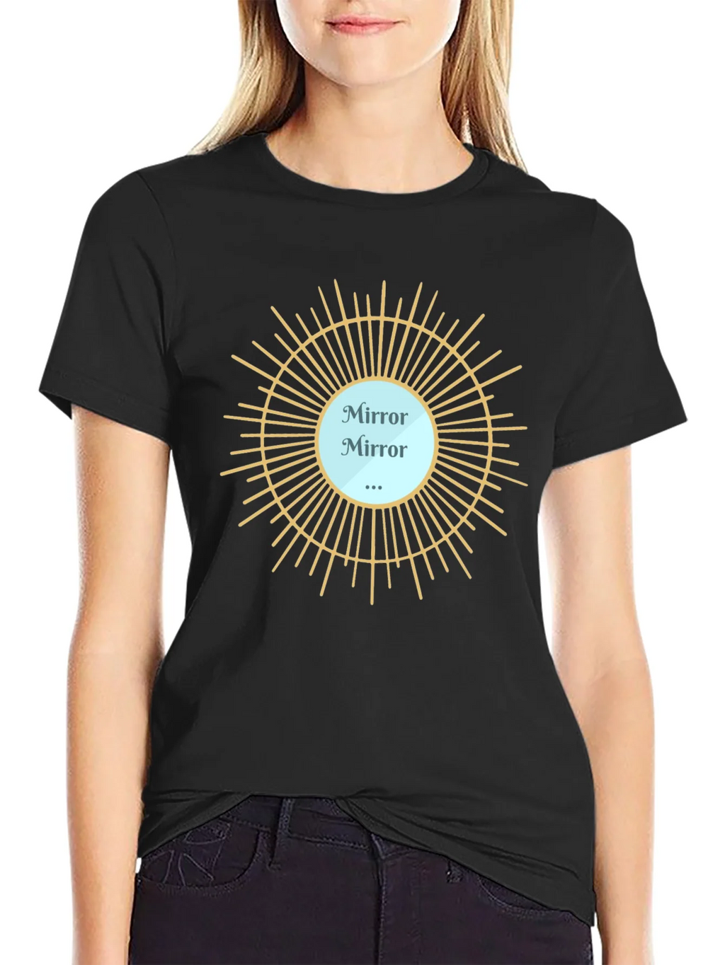 Mirror Mirror T-Shirt - Stylish Black Tee
