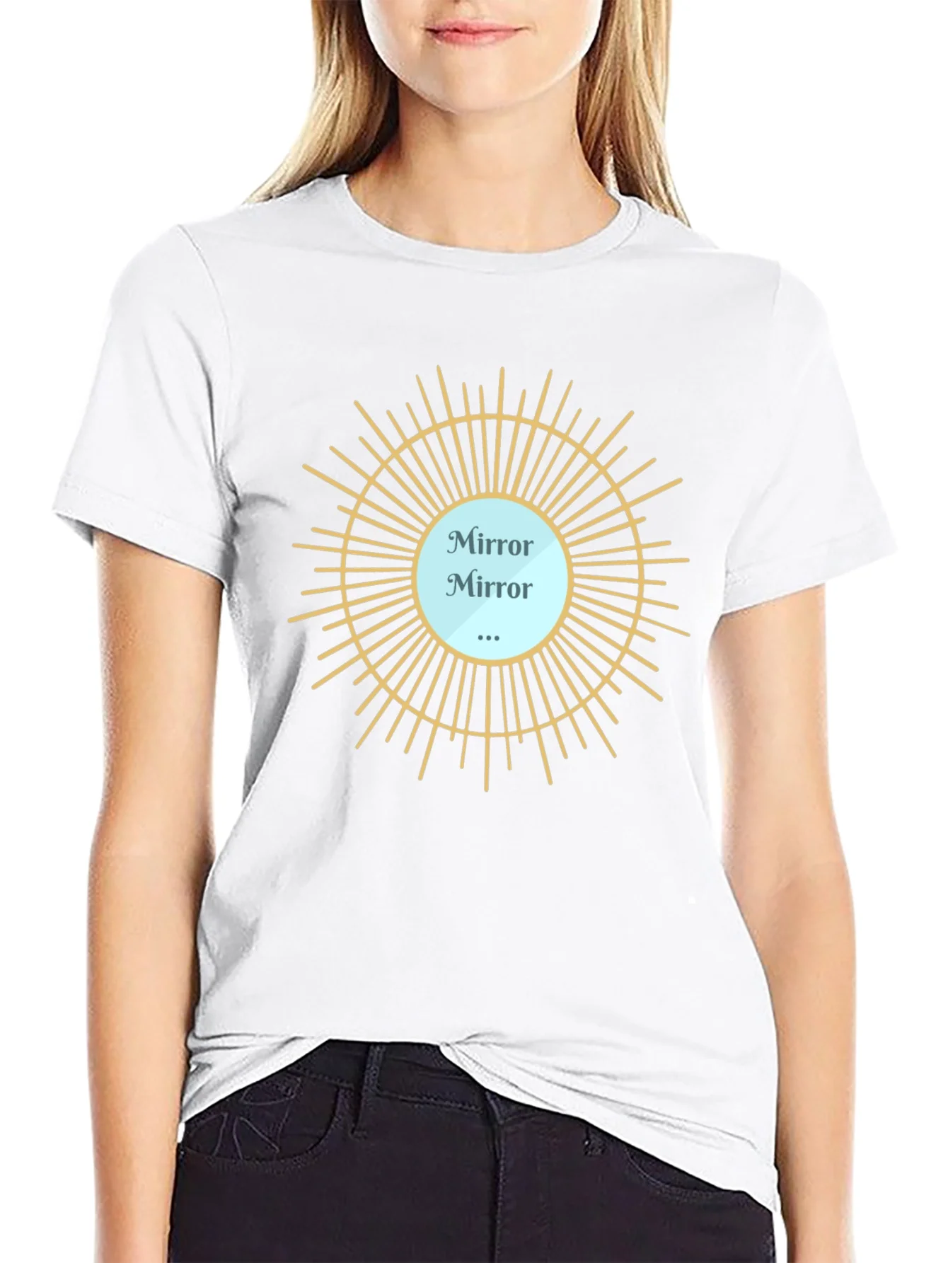 Mirror Mirror T-Shirt - Stylish Black Tee