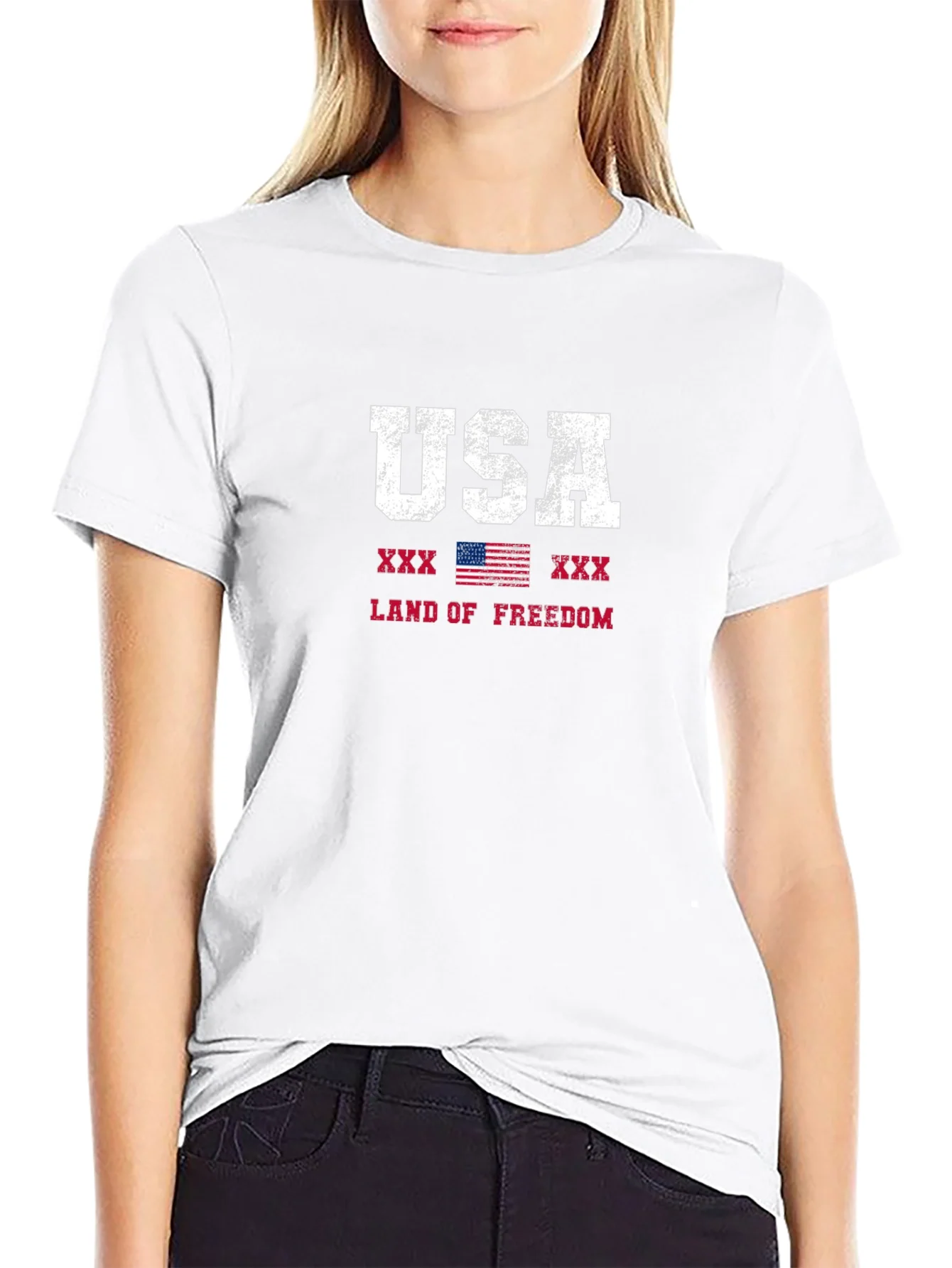 USA Land of Freedom Patriotic T-Shirt
