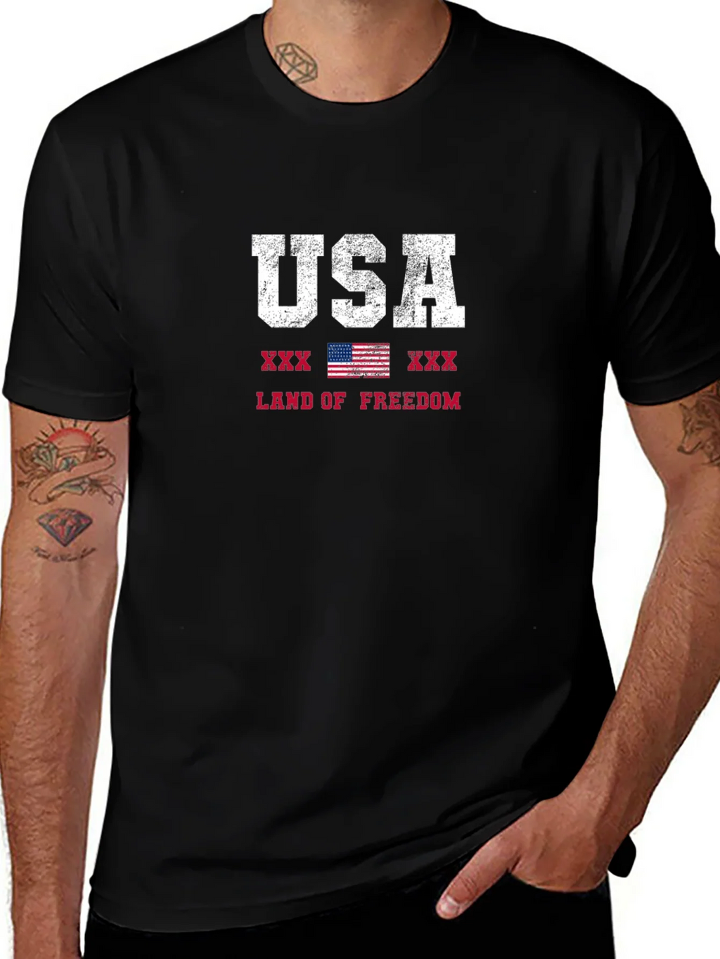 USA Land of Freedom Patriotic T-Shirt