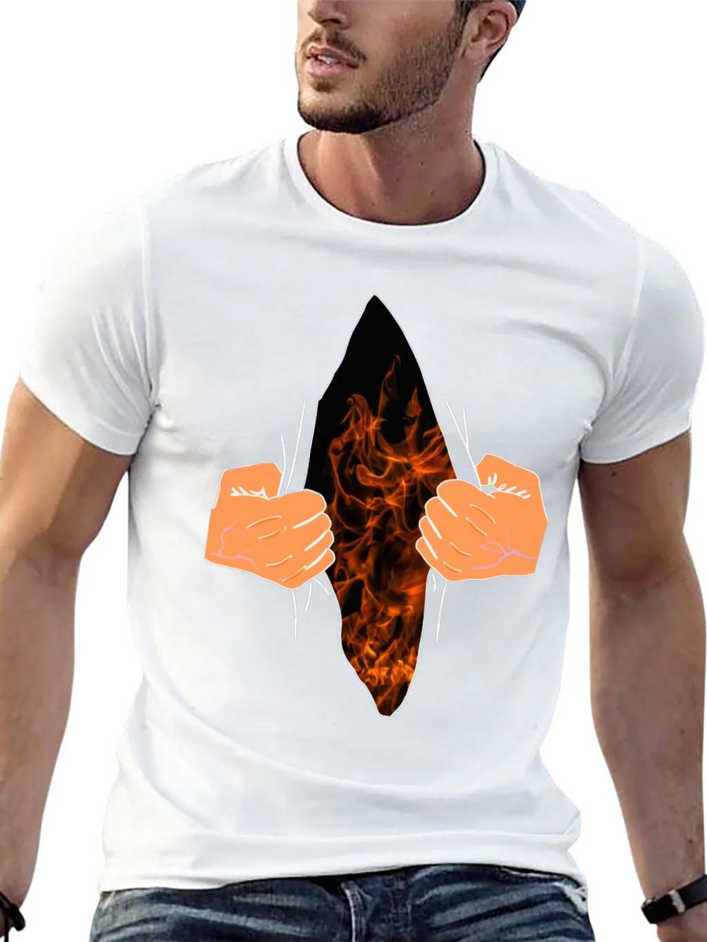 Flame Within Graphic T-Shirt - Black Cotton Tee