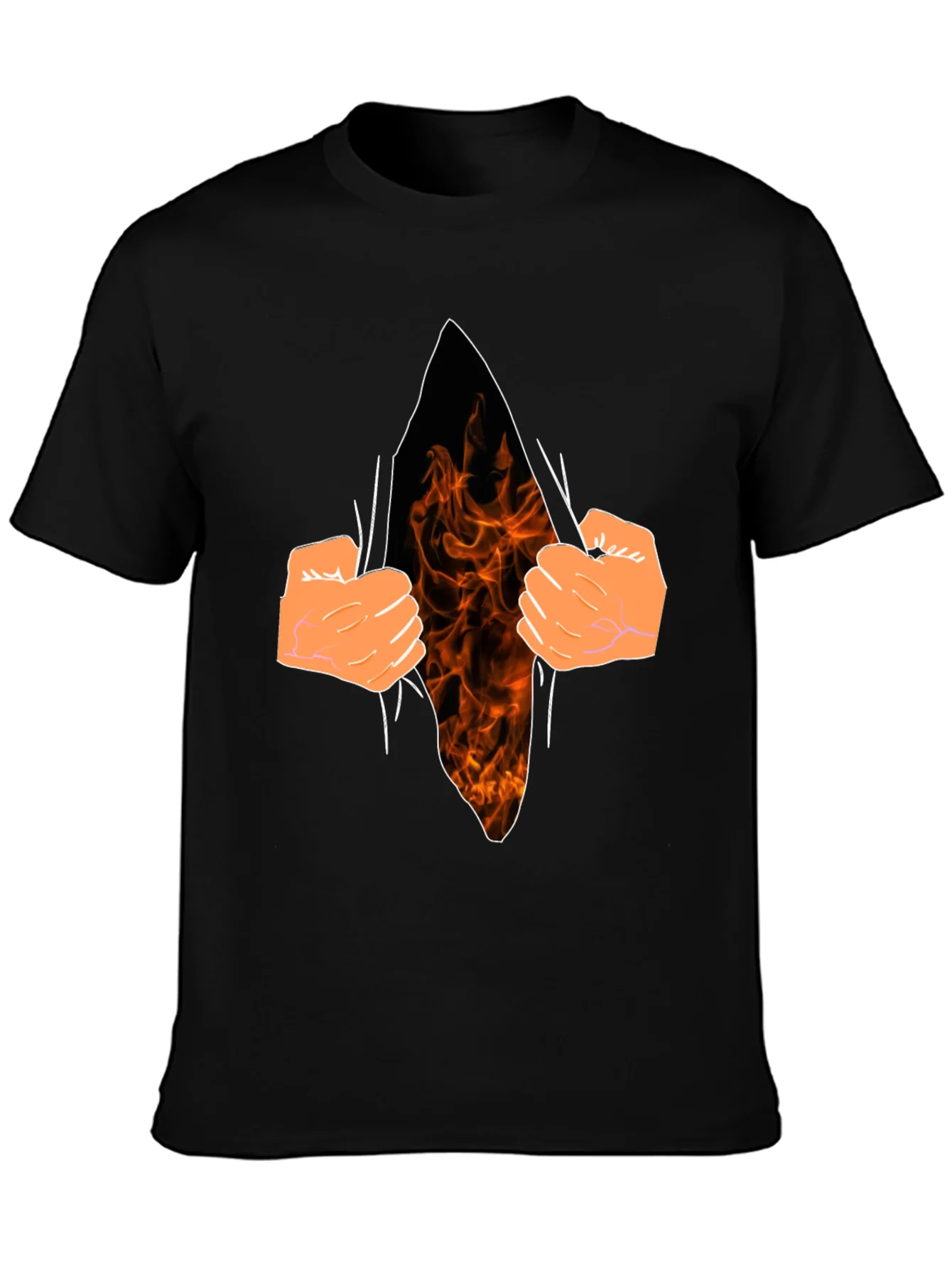 Flame Within Graphic T-Shirt - Black Cotton Tee