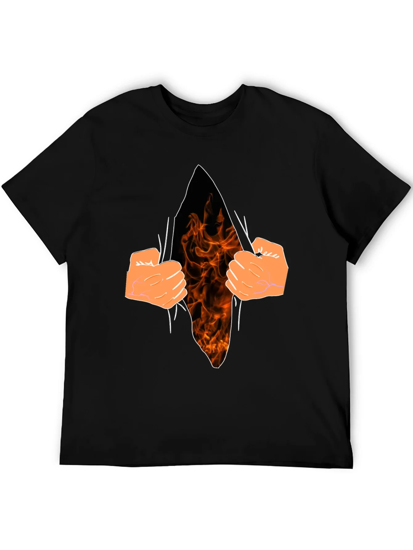 Flame Within Graphic T-Shirt - Black Cotton Tee