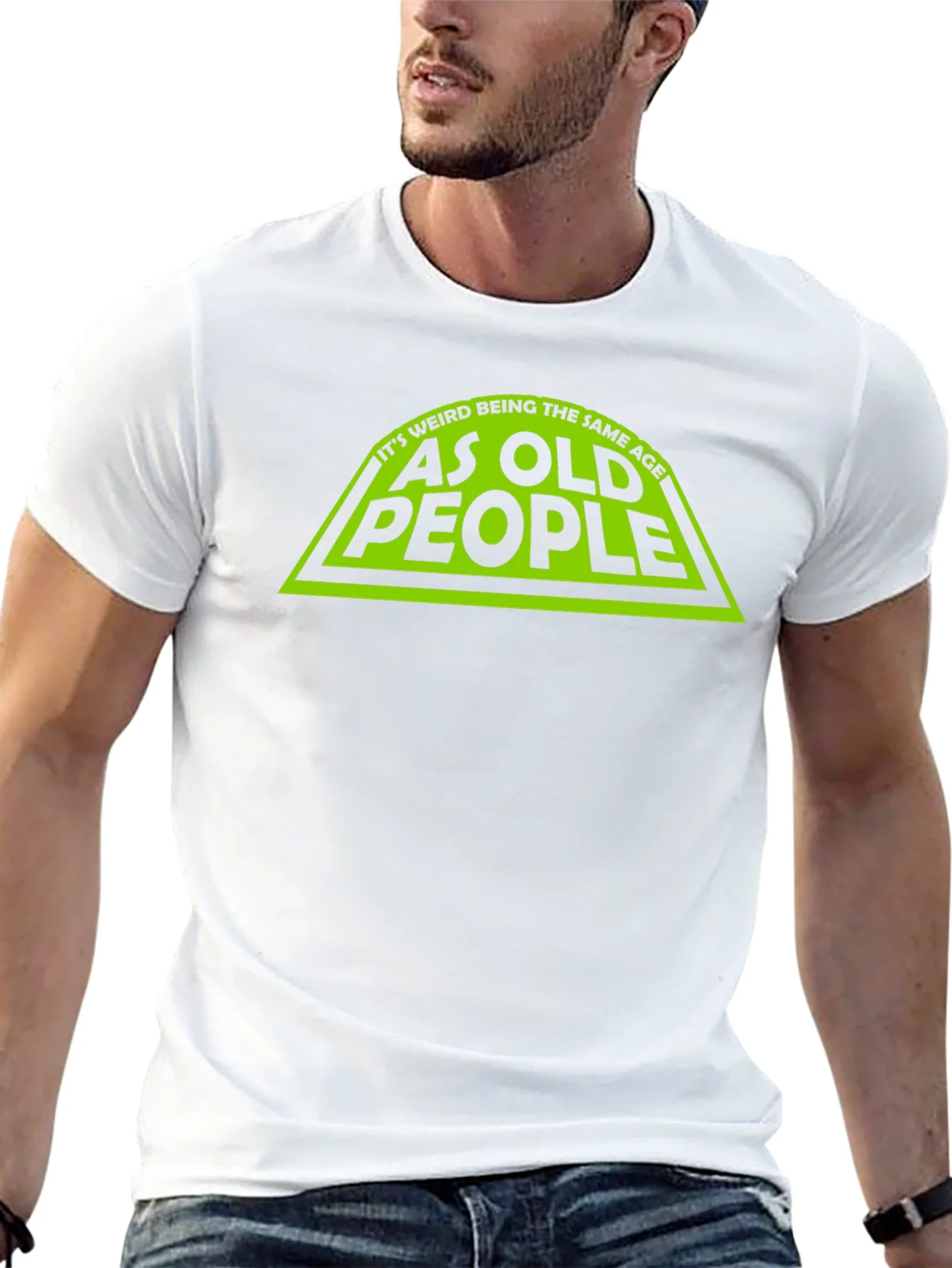 Funny Same Age as Old People Black T-Shirt