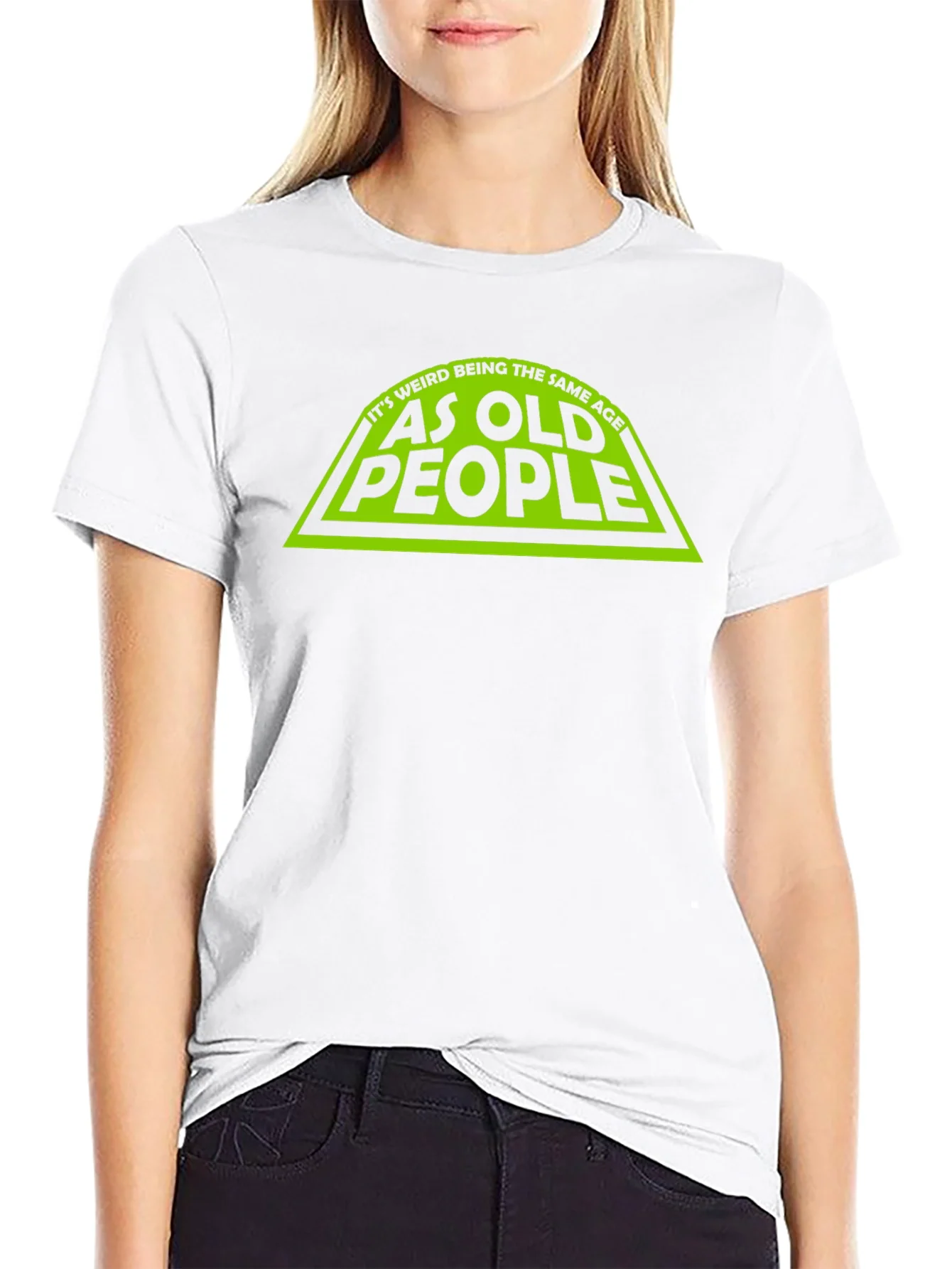 Funny Same Age as Old People Black T-Shirt