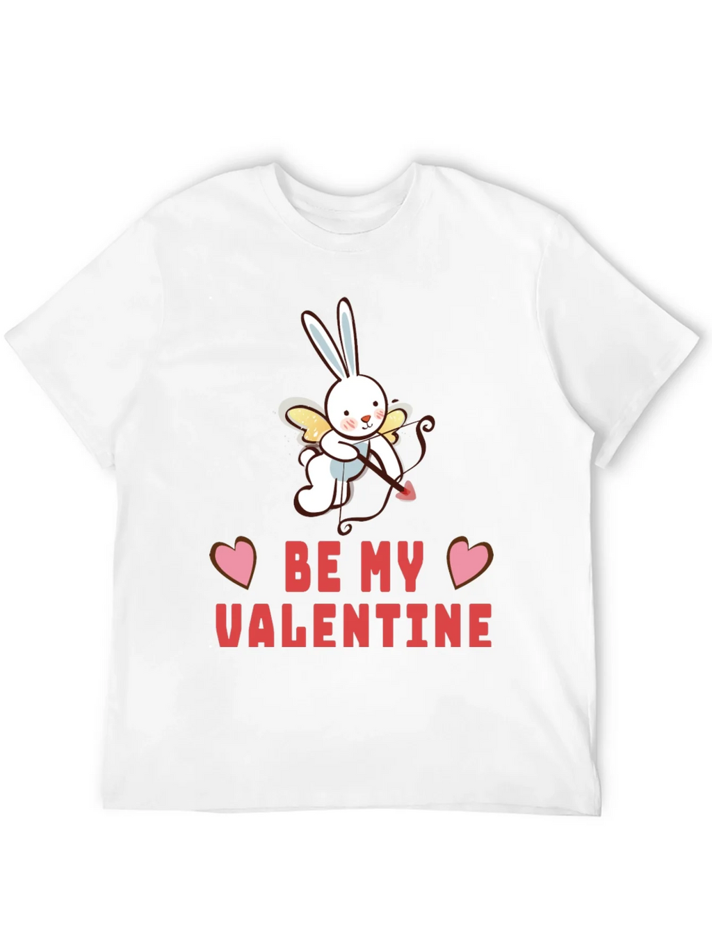 Be My Valentine T-Shirt - Cupid Bunny Design