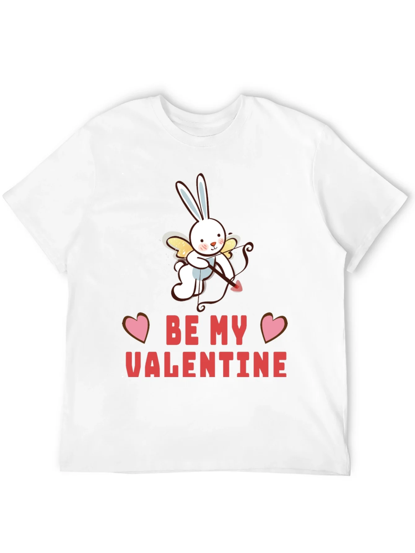 Be My Valentine T-Shirt - Cupid Bunny Design